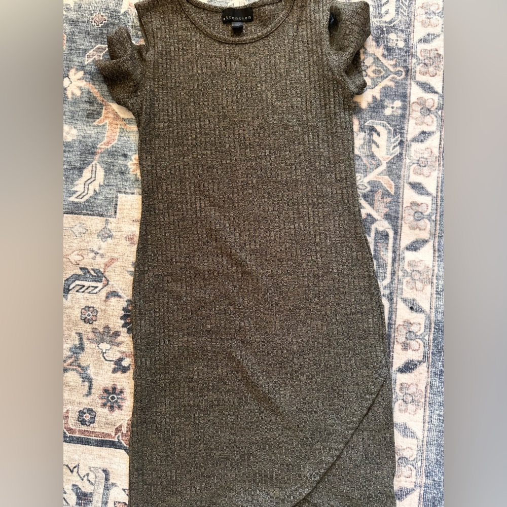 Attention Gray Textured Knit Top